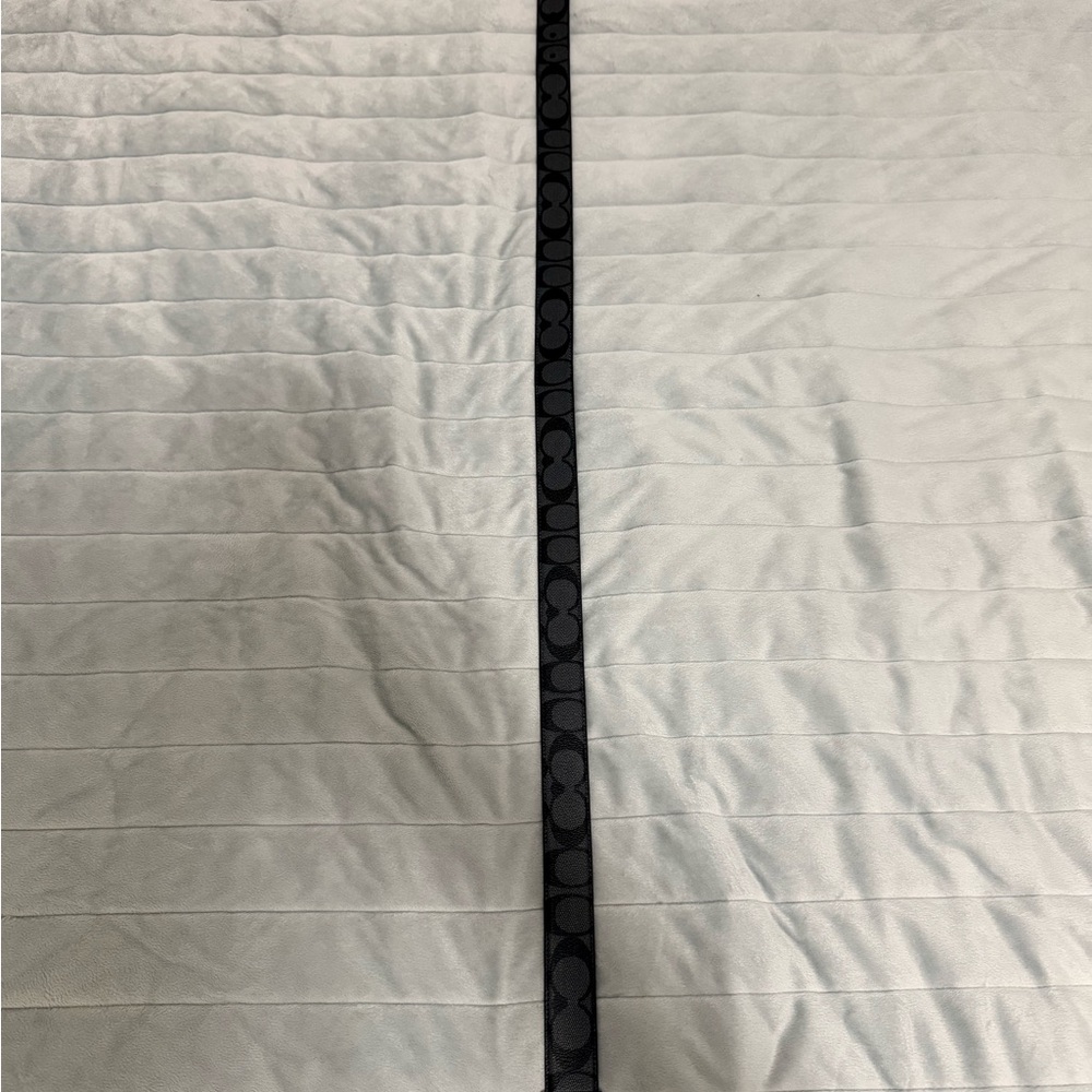 Coach Black Leather Belt with Silver Buckle - Picture 2 of 3